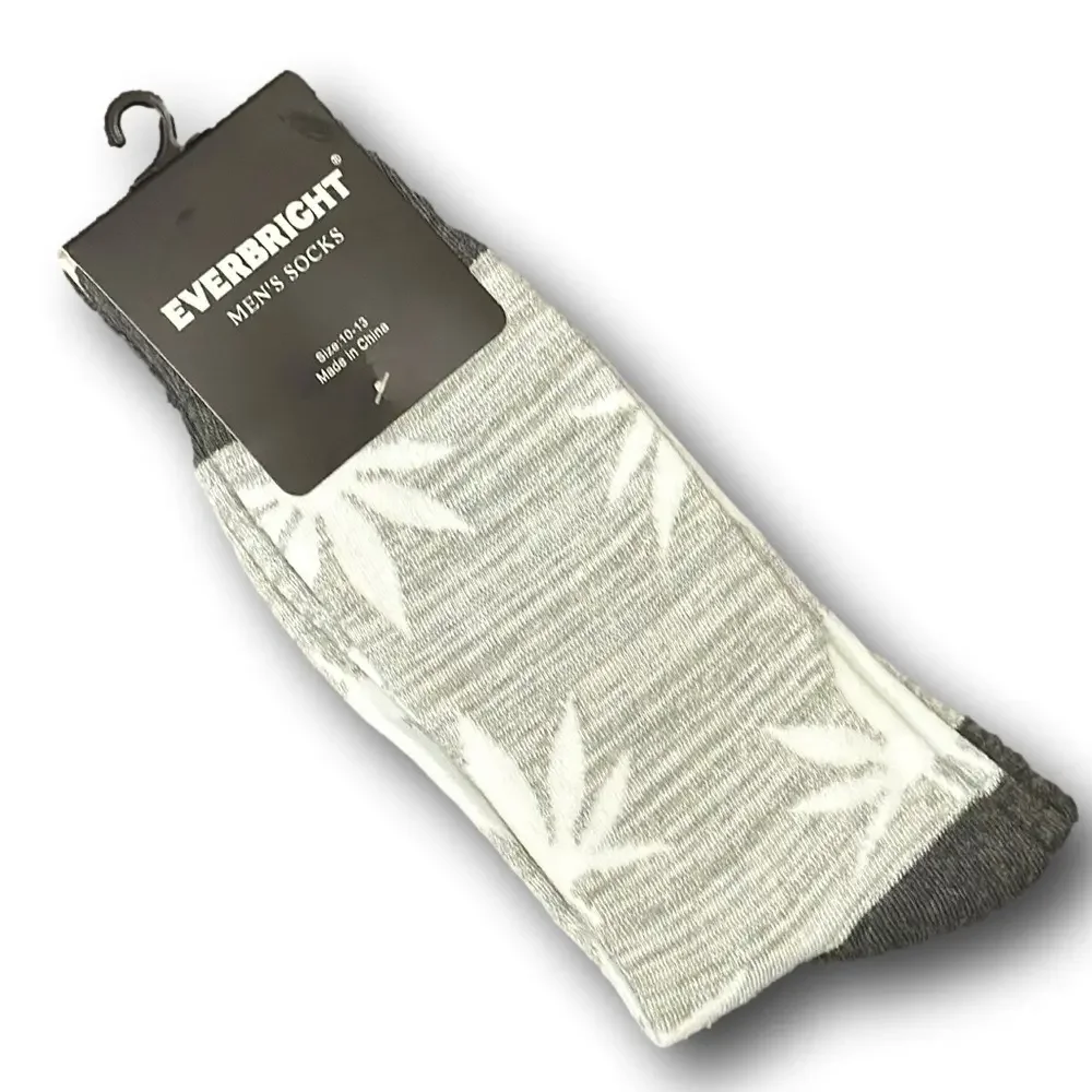 3/$18 Special Plant Leaf Camouflage Funny Novelty Crew Socks - NWT